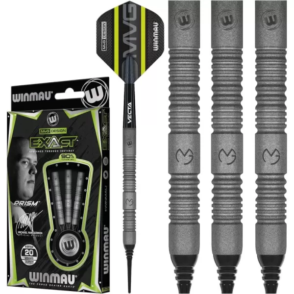 Michael Van Gerwen MvG Exact 90% Tungsten Darts Set with Flights and Stems 