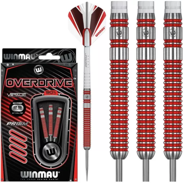 Overdrive 90% Tungsten Steeltip Darts Set with Prism Flights and Shafts 