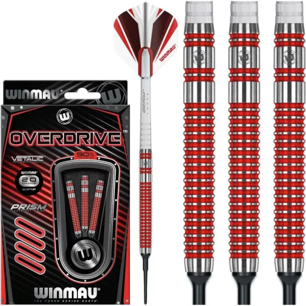 Overdrive 90% Tungsten Steeltip Darts Set with Prism Flights and Shafts 