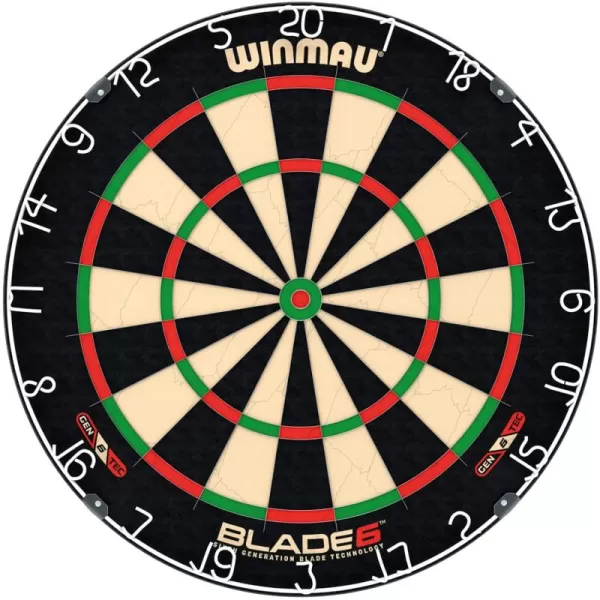 WINMAU Blade 6 Professional Bristle Dartboard with Official Tournament Specifications – endorsed by The PDC