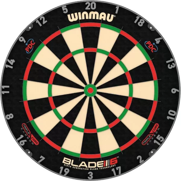 WINMAU Blade 6 Professional Bristle Dartboard with Official Tournament Specifications – endorsed by The PDC