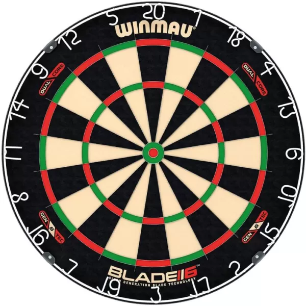 WINMAU Blade 6 Professional Bristle Dartboard with Official Tournament Specifications – endorsed by The PDC