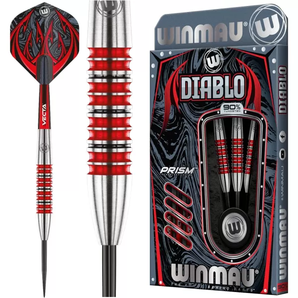 Diablo 90% Professional Tungsten Darts Set with Flights and Stems  Steel tip &amp; Soft tip