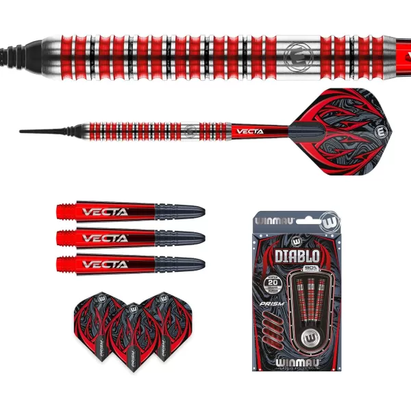 Diablo 90% Professional Tungsten Darts Set with Flights and Stems  Steel tip &amp; Soft tip