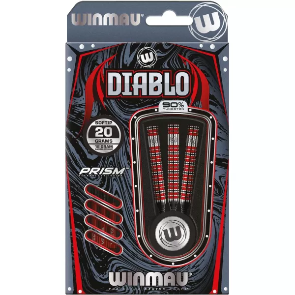 Diablo 90% Professional Tungsten Darts Set with Flights and Stems  Steel tip &amp; Soft tip