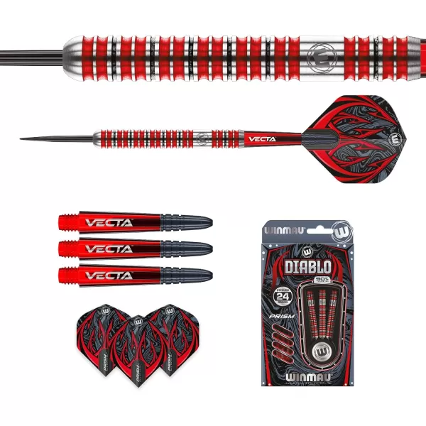 Diablo 90% Professional Tungsten Darts Set with Flights and Stems  Steel tip &amp; Soft tip