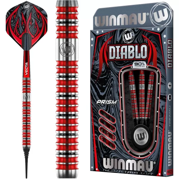 Diablo 90% Professional Tungsten Darts Set with Flights and Stems  Steel tip &amp; Soft tip