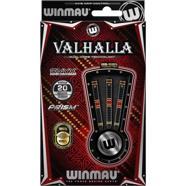 Valhalla Professional 95/85% Tungsten Dual Core Darts Set with Flights and Stems 