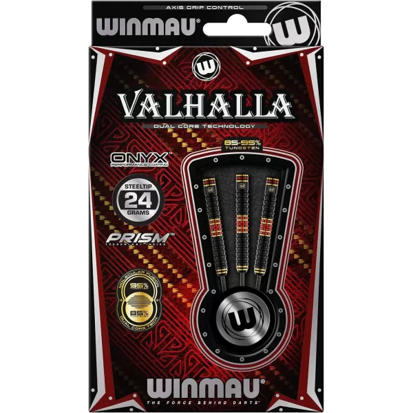 Valhalla Professional 95/85% Tungsten Dual Core Darts Set with Flights and Stems 