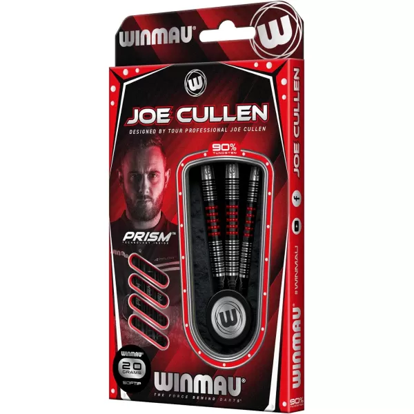 WINMAU Joe Cullen Special Edition Professional 90% Tungsten Darts Set with Flights and Stems 