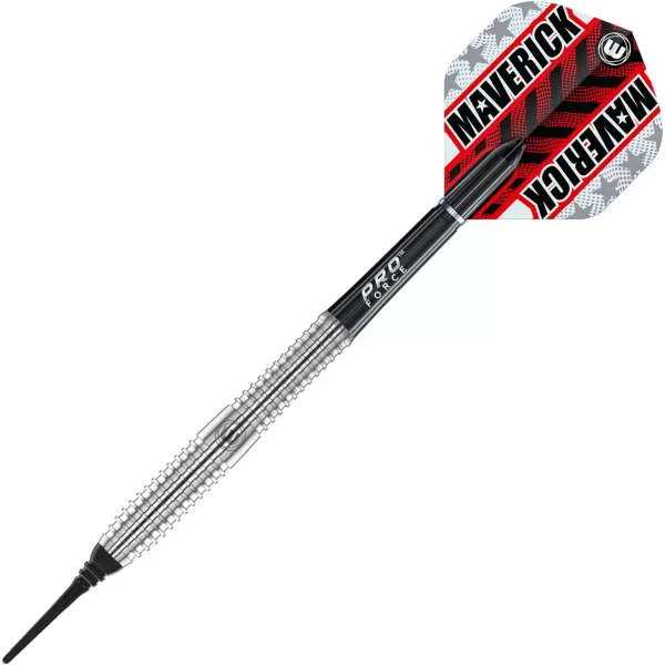 WINMAU Maverick 21-25 Gram Professional Steeltip Tungsten Darts Set with Flights and Stems 