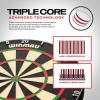 imageWINMAU Darts Blade 6 Triple Core Carbon Professional PDC Dartboard with Official Tournament Specifications  Endorsed by The PDC