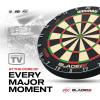 imageWINMAU Darts Blade 6 Triple Core Carbon Professional PDC Dartboard with Official Tournament Specifications  Endorsed by The PDC