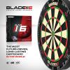 imageWINMAU Darts Blade 6 Triple Core Carbon Professional PDC Dartboard with Official Tournament Specifications  Endorsed by The PDC