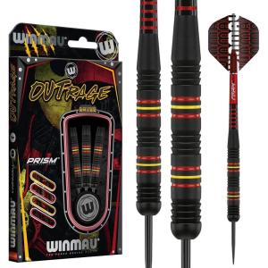 imageWINMAU Outrage 2023 gram Brass Darts Set with Prism Flights and Shafts Stems23g