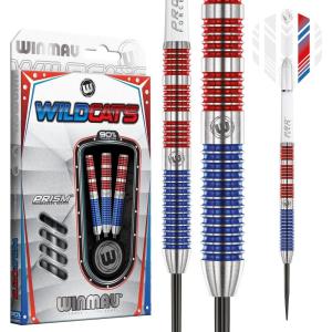 imageWINMAU Wildcats 90 Tungsten Darts Set with Flights and Stems Shafts  Prism Technology  Match Weighed22g
