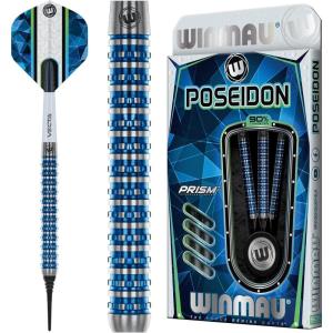imageWinmau Poseidon Professional 90 Tungsten Darts Set with Flights and Stems ShaftsSoft Tip