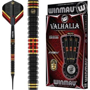 imageWinmau Valhalla 20 Gram Professional Softip Tungsten Darts Set with Flights and Stems Shafts