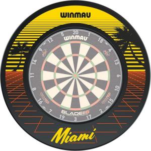 imageWINMAU Printed Design Dartboard Surround  Multiple Designs to Suite Your OcheYellow