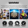 imageWINMAU Dart Board  Blade 6  Blade 360 Dartboard  Triple Core Carbon Series  Professional PDC Darts Board with Official Tournament Specifications for Darts EnthusiastsBlade 6 Triple Core