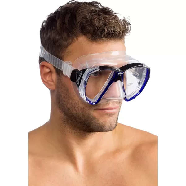 Cressi Adult Dive Mask with Inclined Lens for Scuba Diving - optical lenses available - Big Eyes: made in Italy