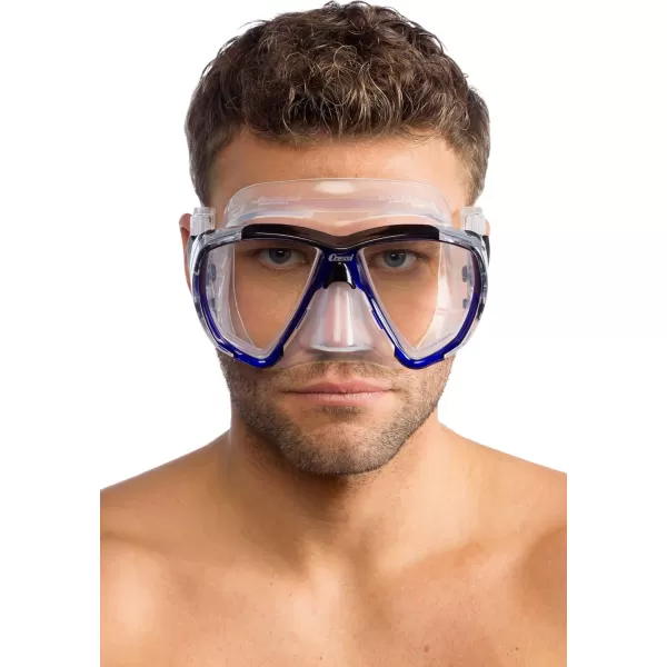 Cressi Adult Dive Mask with Inclined Lens for Scuba Diving - optical lenses available - Big Eyes: made in Italy