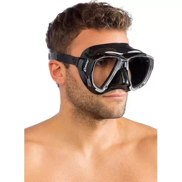 Cressi Adult Dive Mask with Inclined Lens for Scuba Diving - optical lenses available - Big Eyes: made in Italy