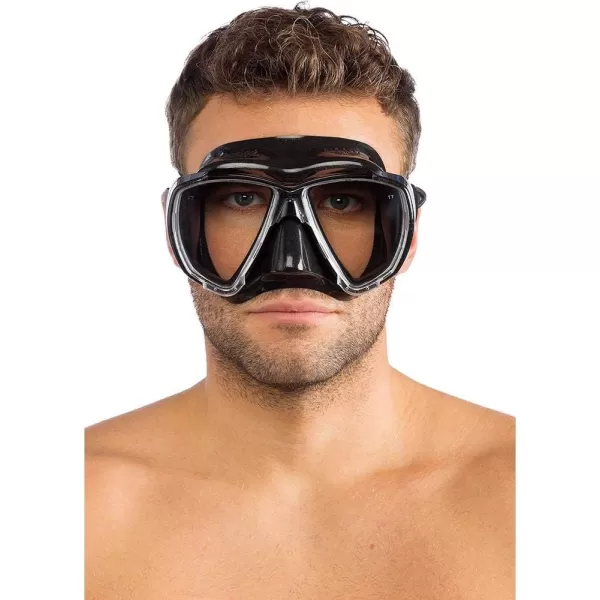 Cressi Adult Dive Mask with Inclined Lens for Scuba Diving - optical lenses available - Big Eyes: made in Italy