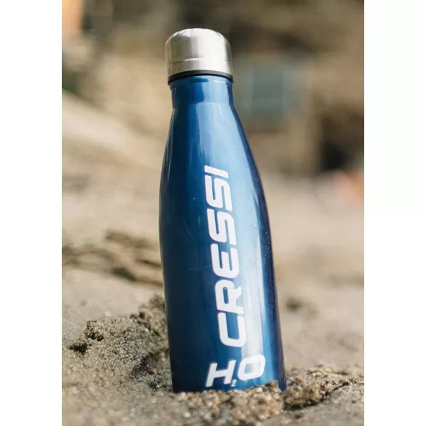 Cressi H2O Double Wall Drinking Flask | Stainless Steel, Vacuum Technology for Long-Lasting Temperature Preservation