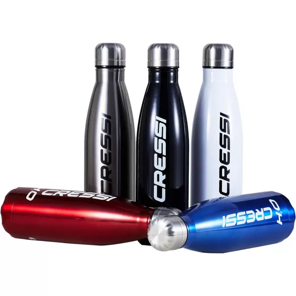 Cressi H2O Double Wall Drinking Flask | Stainless Steel, Vacuum Technology for Long-Lasting Temperature Preservation