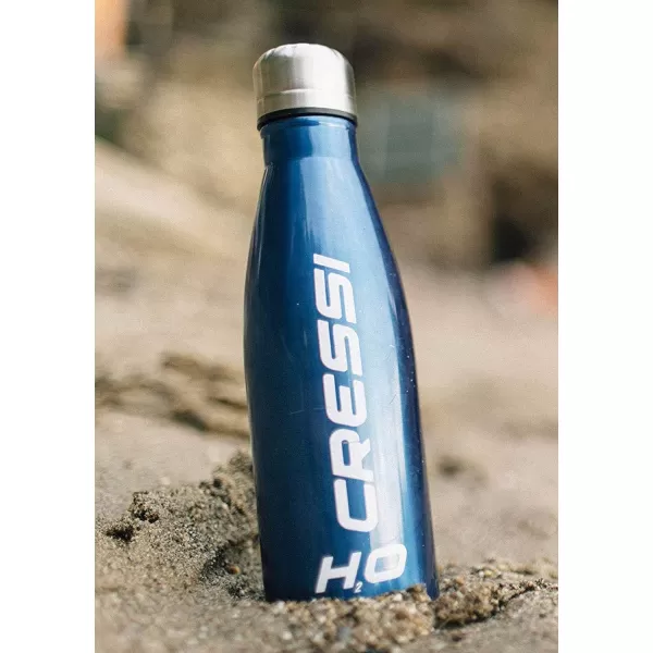 Cressi H2O Double Wall Drinking Flask | Stainless Steel, Vacuum Technology for Long-Lasting Temperature Preservation