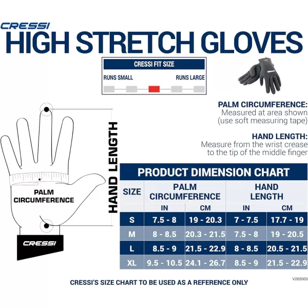 Cressi High Stretch 2.5mm Neoprene Glove for All Situations