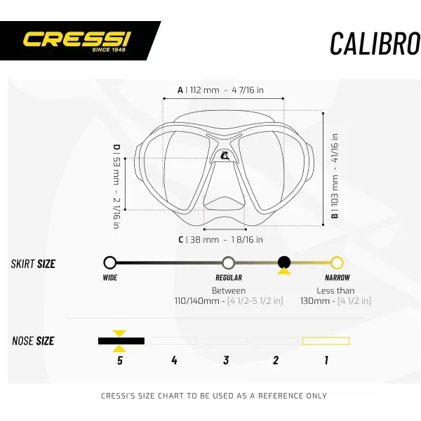 Cressi Mask And Snorkel designed from Freediving and Scuba Diving - Anti-Fog System, Low Volume Mask - Flexible, Foldable Snorkel - Calibro And Corsica: made in Italy