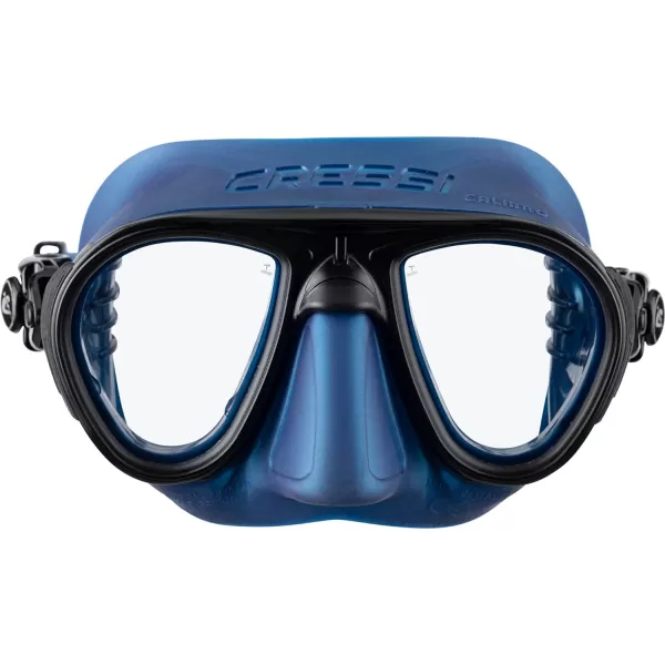Cressi Mask And Snorkel designed from Freediving and Scuba Diving - Anti-Fog System, Low Volume Mask - Flexible, Foldable Snorkel - Calibro And Corsica: made in Italy