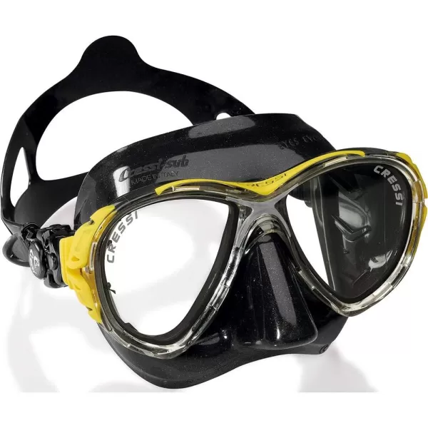 Cressi Scuba Diving Masks with Inclined Tear Drop Lenses for More Downward Visibility , Air and Eyes Evolution: Made in Italy