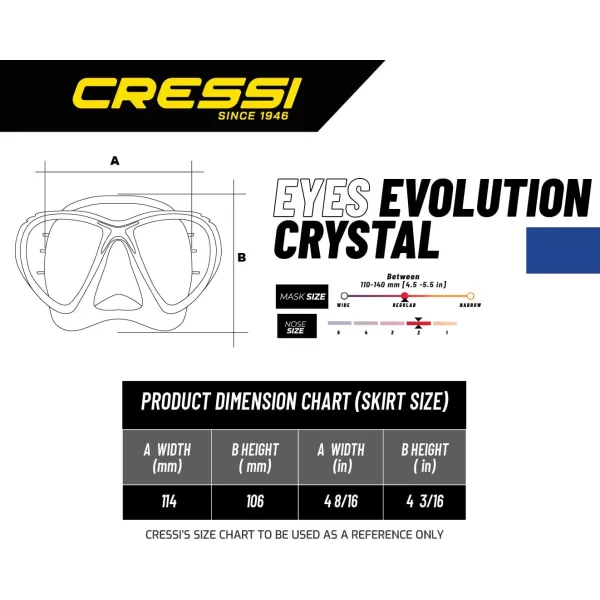 Cressi Scuba Diving Masks with Inclined Tear Drop Lenses for More Downward Visibility , Air and Eyes Evolution: Made in Italy