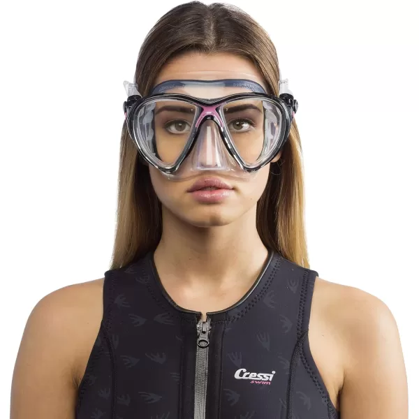 Cressi Scuba Diving Masks with Inclined Tear Drop Lenses for More Downward Visibility , Air and Eyes Evolution: Made in Italy