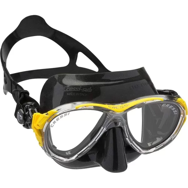 Cressi Scuba Diving Masks with Inclined Tear Drop Lenses for More Downward Visibility , Air and Eyes Evolution: Made in Italy