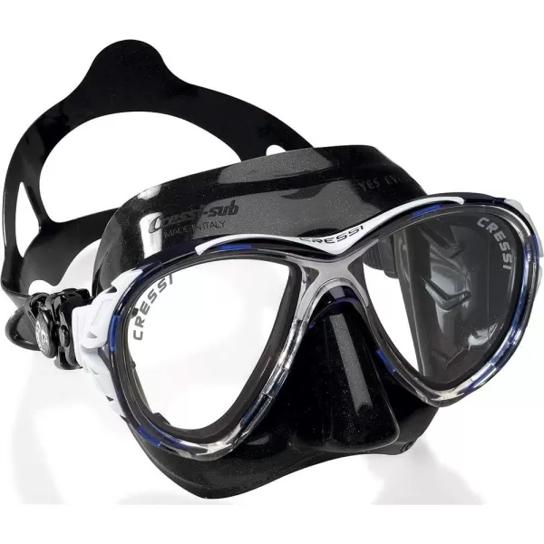 Cressi Scuba Diving Masks with Inclined Tear Drop Lenses for More Downward Visibility , Air and Eyes Evolution: Made in Italy