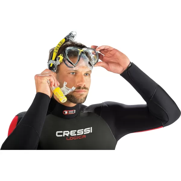 Cressi Scuba Diving Masks with Inclined Tear Drop Lenses for More Downward Visibility , Air and Eyes Evolution: Made in Italy