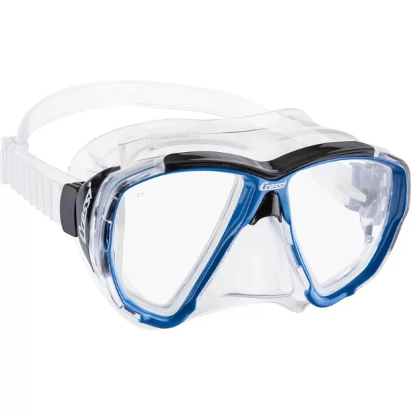 Cressi Adult Dive Mask with Inclined Lens for Scuba Diving - optical lenses available - Big Eyes: made in Italy