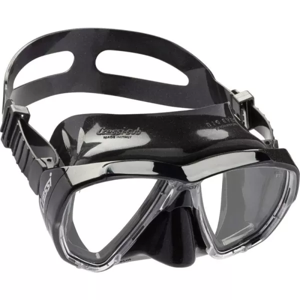 Cressi Adult Dive Mask with Inclined Lens for Scuba Diving - optical lenses available - Big Eyes: made in Italy