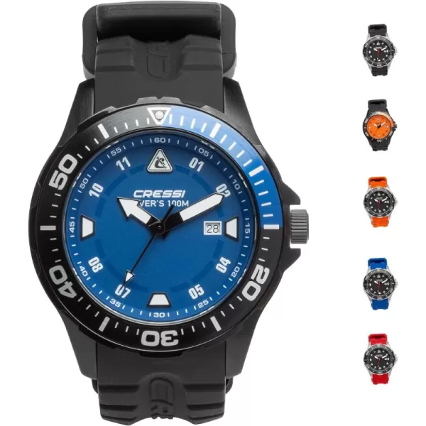 Cressi Professional Dive Watch, Waterproof until 100 m , with Mineral Glass - Manta: designed in Italy