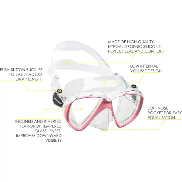 Adult Snorkeling Kit: Mask + Dry Snorkel, Dual Lens Mask Made of Soft Silicone: Perfect Seal, Ranger &amp; Tao Dry: Designed in Italy