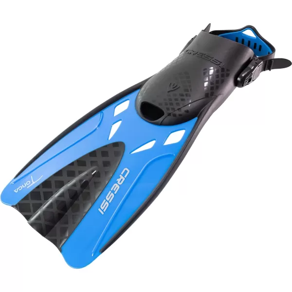 Cressi Adult Adjustable Snorkeling Fins with Ultra Resistant Buckles, Very Light, Ideal for Traveling - Tonga: designed in Italy