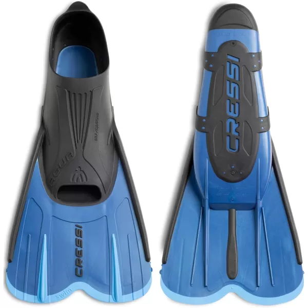 Cressi Adult Short Light Swim Fins with Self-Adjustable Comfortable Full Foot Pocket - Perfect for Traveling - Agua Short: Made in Italy