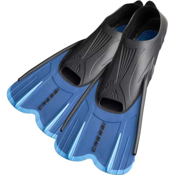 Cressi Adult Short Light Swim Fins with Self-Adjustable Comfortable Full Foot Pocket - Perfect for Traveling - Agua Short: Made in Italy