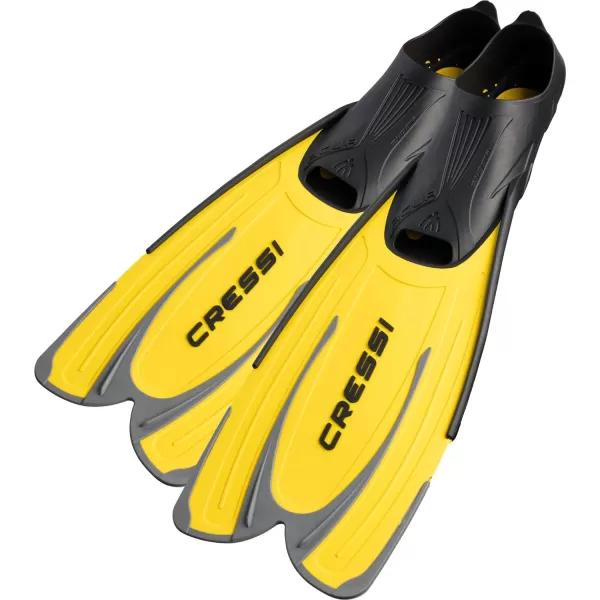 Cressi Adult Snorkeling Fins with Self-Adjustable Comfortable Full Foot Pocket | Perfect for Traveling | Agua: made in Italy