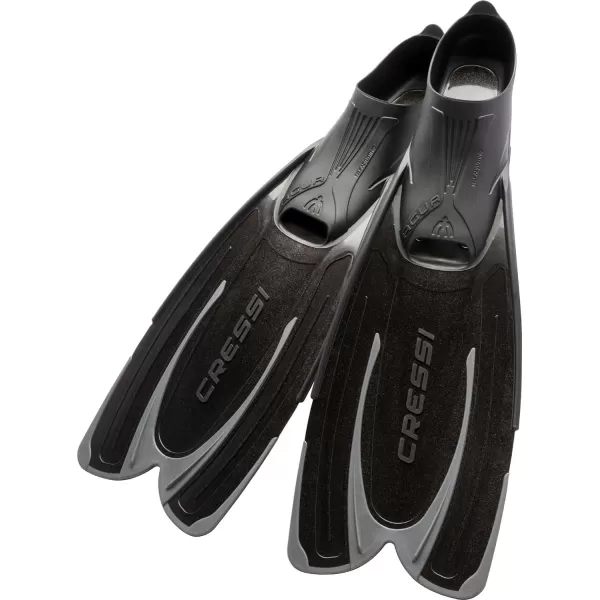 Cressi Adult Snorkeling Fins with Self-Adjustable Comfortable Full Foot Pocket | Perfect for Traveling | Agua: made in Italy