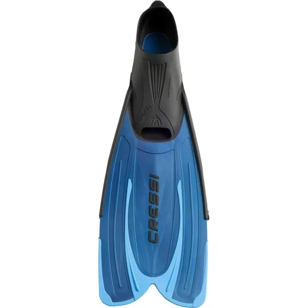 Cressi Adult Snorkeling Fins with Self-Adjustable Comfortable Full Foot Pocket | Perfect for Traveling | Agua: made in Italy